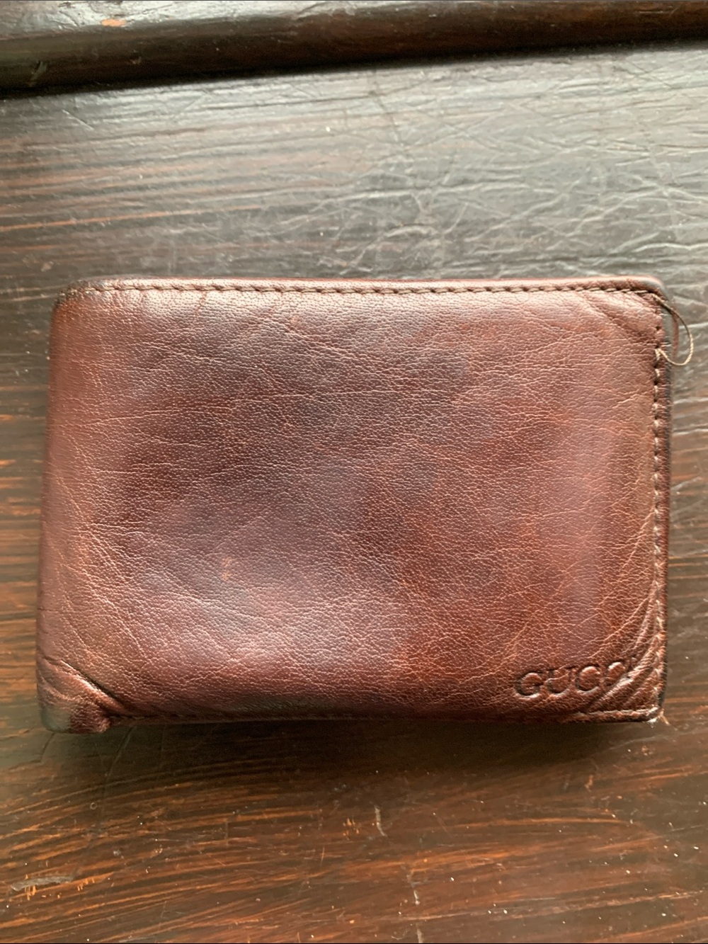 Gucci vintage Brown Leather bifold wallet